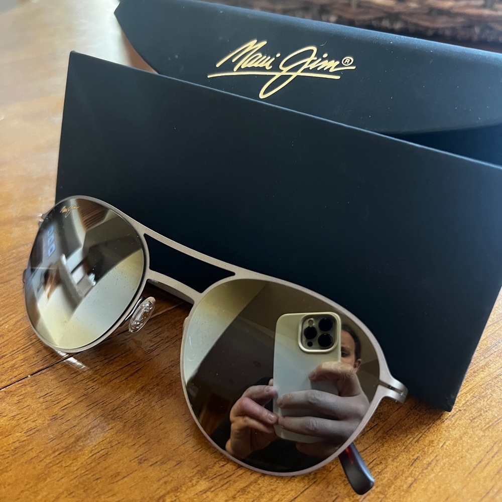 Maui Jim Brown Aviator Sunglasses